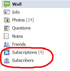 Managing Facebook subscribers and subscriptions