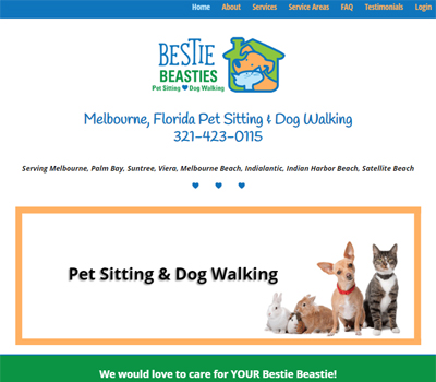pet sitter web design