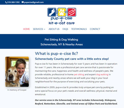 pet sitter website design