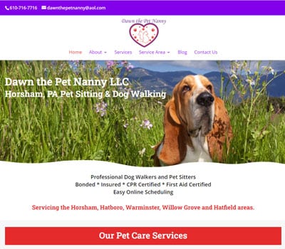 pet sitter website