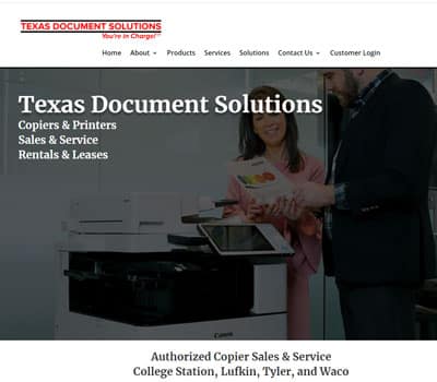 copier service website design