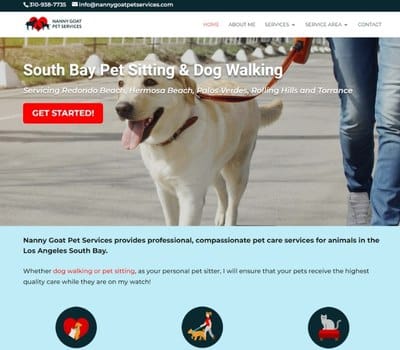 pet business website design